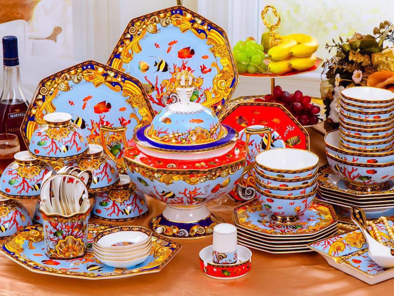 85頭釉中彩海底世界¥26,800.00